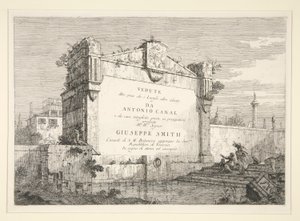 Titelblatt, aus der Serie Vedute (Ansichten) von Canaletto (Giovanni Antonio Canal)
