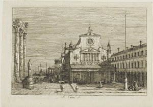 Imaginäre Ansicht von S. Giacomo di Rialto, aus Vedute von Canaletto