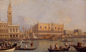 Ansicht des Dogenpalastes in Venedig von Canaletto