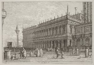 Die Bibliothek. V. [oben links] von Canaletto