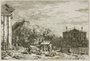 Der Markt in Dolo, aus Vedute
