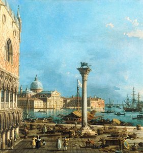 Die Piazzetta, Venedig, mit dem Bacino di S. Marco und der Isola di S. Giorgio Maggiore von Giovanni Antonio Canal
