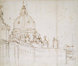 Venedig: Die Dogana di Mare und S. Maria della Salute, Mitte des 18. Jahrhunderts von Canaletto