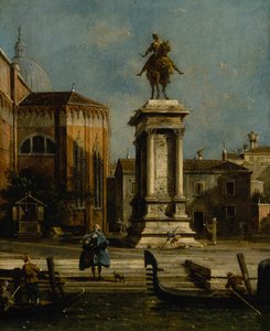 Ansicht der Reiterstatue von Bartolomeo Colleoni von Canaletto
