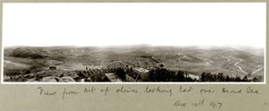 Blick vom Ölberg nach Osten über das Tote Meer, 14. Dezember 1917