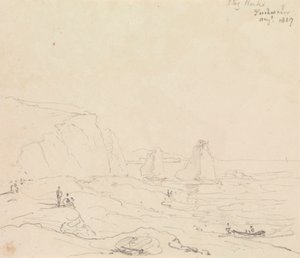 Stag Rocks, Freshwater, August 1827