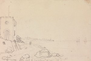 West Cowes vom Badehaus von Lord Henry Seymour, Oktober 1825 von Capt. Thomas Hastings