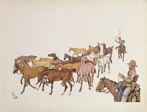 Die Ponys der Freiwilligen, aus The Leaguer of Ladysmith, 1900 von Captain Clive Dixon
