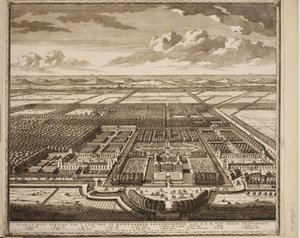 Frederik Henriks Lustschloss in Hornslaardyck bei Gravesand von Carel Allardt