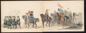 Maskerade der Leidener Studenten, 1850 (Platte 13) von Carel Christiaan Antony Last