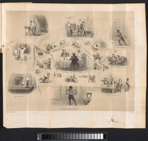 Karikatur im Leidener Studentenalmanach, 1853 von Carel Christiaan Antony Last