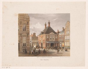 Stadtansicht mit Waage in Groningen