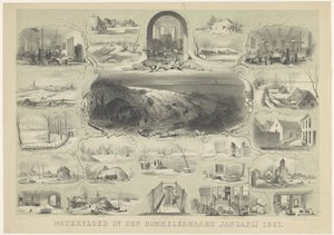 Überschwemmung in den Bommelerwaard Januar 1861 von Carel Christiaan Antony Last