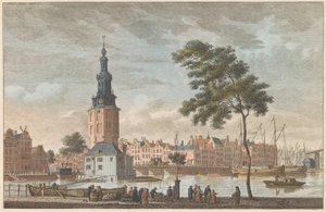 Montelbaanstoren in Amsterdam, ca. 1790 von Carel Frederik Bendorp (I)