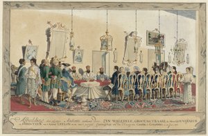 Empfang der Gesandten des Königs von Kandy durch Gouverneur Imam Falck von Carel Frederik Reimer