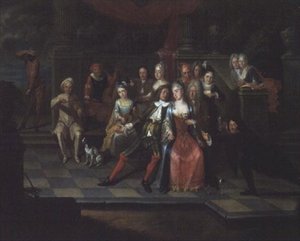 Karnevalsszene von Carel Jacob Crec