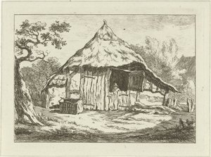 Bauernscheune mit offener Oberseite von Carel Lodewijk Hansen