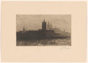 Ansicht von Köln bei Abend