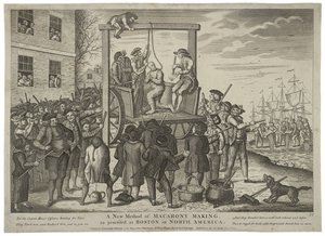 Eine neue Methode der Macaroni-Herstellung, wie sie in Boston in Nordamerika praktiziert wird von Carington Bowles