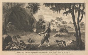Zwölf Illustrationen von Robinson Crusoe