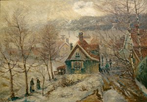 Küstenlandschaft mit Haus von Carl Edvard Diriks