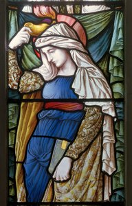 Glaube, Ostfenster 1885 (Buntglas)