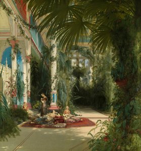 Das Innere des Palmenhauses auf der Pfaueninsel bei Potsdam