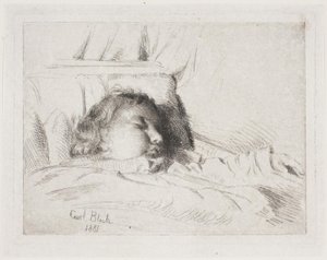 Das schlafende Kind von Carl Bloch