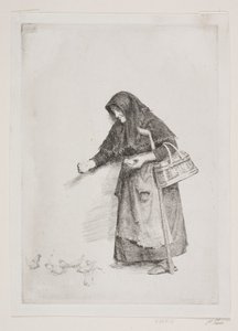 Die Frau mit den Spatzen von Carl Bloch