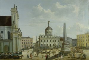 Ansicht des Rathauses, 1772 von Carl Christian Baron