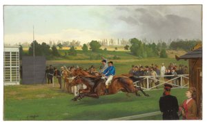 Das Ziel, Hoppegarten, Berlin, 15. Juni 1873, 1874 von Carl Constantin Steffeck