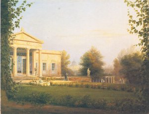 Blick von der Veranda des Schlosses Charlottenhof von Carl Daniel Freydanck