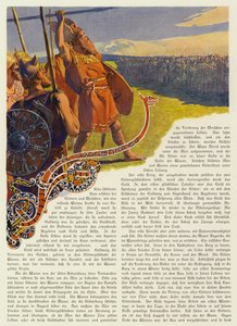 Odin wirft seinen Speer, um den Aesir-Vanir-Krieg zu beginnen