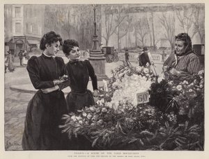 Veilchen - eine Szene auf den Pariser Boulevards, Gemälde im Champs de Mars Salon, Paris
