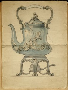 Ein geformter Silberkessel und Ständer, Haus von Carl Faberge von Carl Fabergé