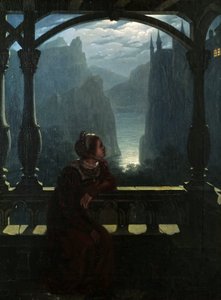 Ritterburg im Mondlicht, 1817 von Carl Friedrich Hampe