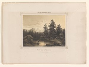 Ansicht eines Gewässers im Salzkammergut von Carl Friedrich Würthle