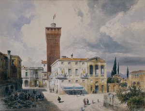 Marktplatz in Piacenza von Carl Georg Anton Graeb
