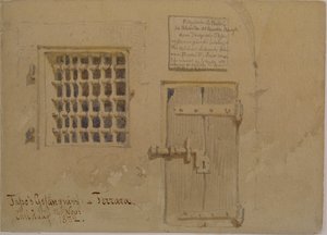 Jassos Gefängnis in Ferrara, 1852 von Carl Haag