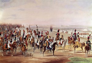 Allgemeines Bild der französischen Kavallerie, um 1809. Illustration von Carl-Heinrich Rahl (1779-1843) nach Wilhelm von Kobell (1766-1855)