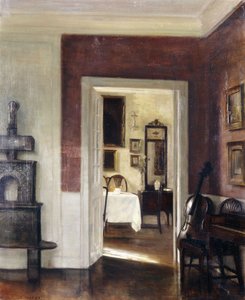 Ein Interieur mit einem Cello