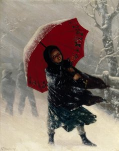 Kinder im Schneesturm