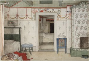 Britas Nickerchen, aus der Serie Ein Zuhause, ca. 1895 von Carl Larsson