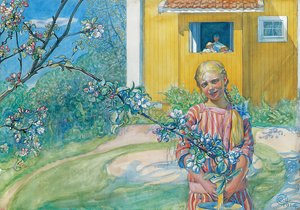Mädchen mit Apfelblüte, 1914