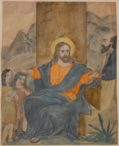 Jesus segnet die Kinder von Carl Larsson