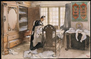 Karin am Wäscheschrank, 1906