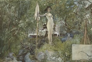 Freiluftstudio, aus der Serie Ein Zuhause, ca. 1895 von Carl Larsson