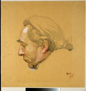Sergel-Fresko. Studie zu Sergels Kopf von Carl Larsson