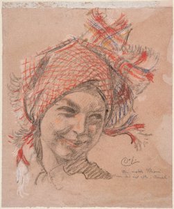 Studie eines Kopfes von Carl Larsson