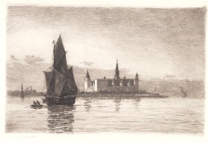 Abend bei Kronborg von Carl Locher